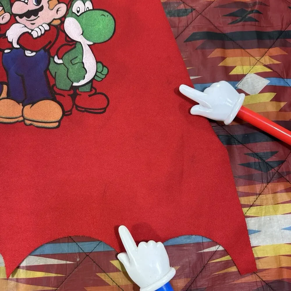 Vintage Mario Kids Mask Cape Facehood & Eyes Super Mario World Luigi Yoshi